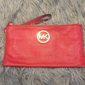 Michael Kors red clutch